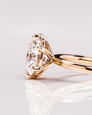 1.60 CT Round Cut Solitaire Moissanite Engagement Ring - Barbara Maison 