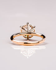 1.60 CT Round Cut Solitaire Moissanite Engagement Ring - Barbara Maison 