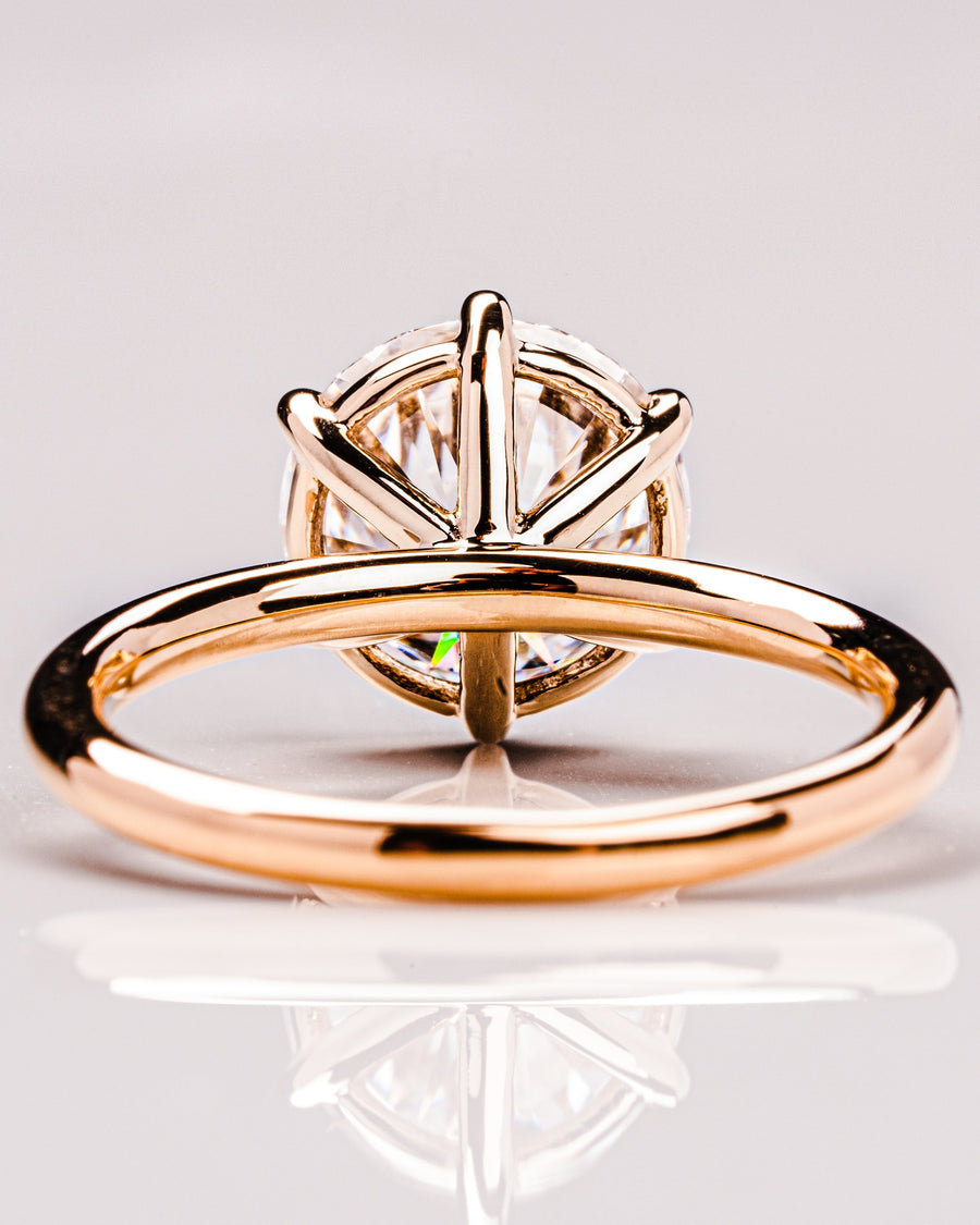 1.60 CT Round Cut Solitaire Moissanite Engagement Ring - Barbara Maison 