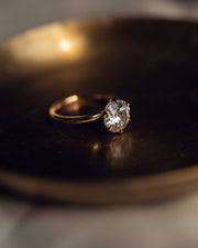 1.60 CT Round Cut Solitaire Moissanite Engagement Ring - Barbara Maison 