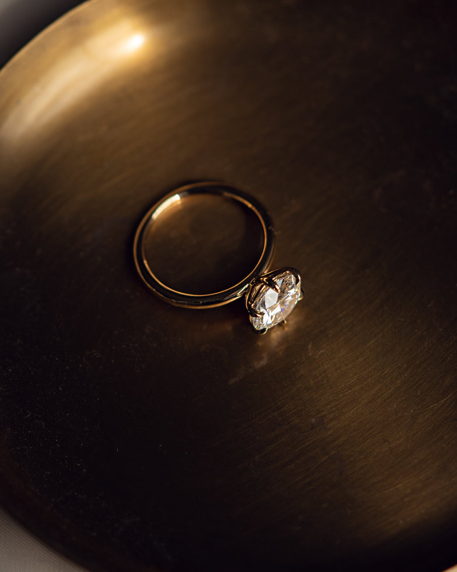 1.60 CT Round Cut Solitaire Moissanite Engagement Ring - Barbara Maison 