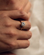 1.60 CT Round Cut Solitaire Moissanite Engagement Ring - Barbara Maison 