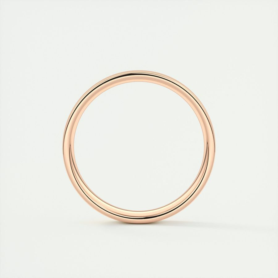 Polished Finish Regular White Gold Men's Band - Barbara Maison 