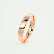 Polished Finish Regular White Gold Men's Band - Barbara Maison 