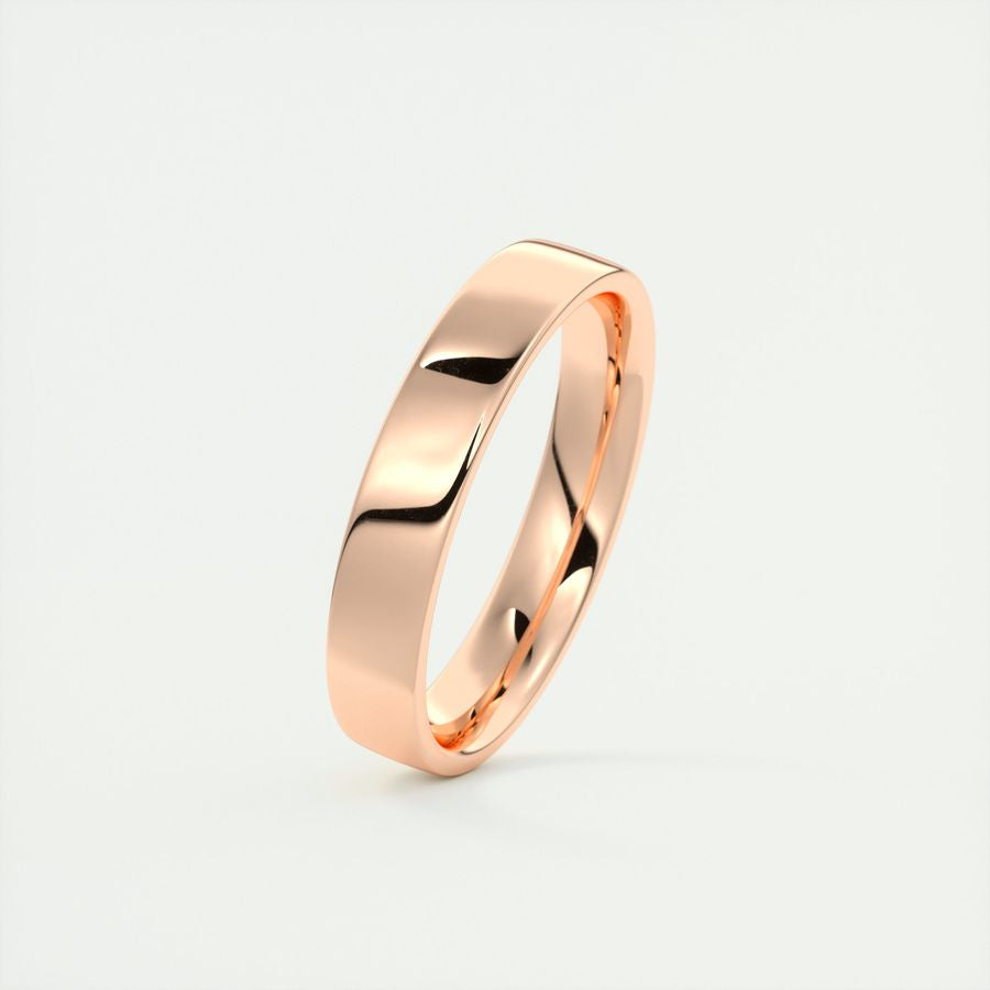 Polished Finish Regular White Gold Men's Band - Barbara Maison 