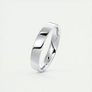 Polished Finish Regular White Gold Men's Band - Barbara Maison 
