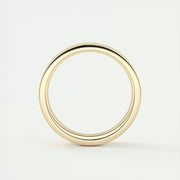 Polished Finish Classic Yellow Gold Men's Band - Barbara Maison 