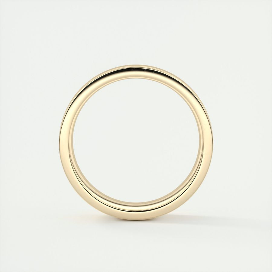 Polished Finish Classic Yellow Gold Men's Band - Barbara Maison 