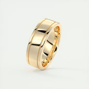 High-Polish Finish Classic Men's Band - Barbara Maison 