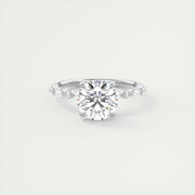 2 CT Round Solitaire CVD F/VS1 Diamond Engagement Ring - Barbara Maison 
