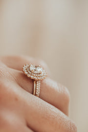 0.24 TCW Round Cut Half Eternity Moissanite Wedding Band - Barbara Maison 