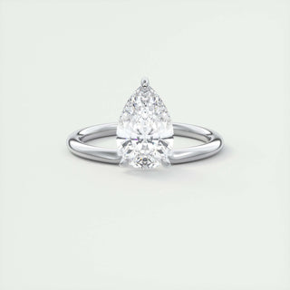 2 CT Pear Solitaire CVD F/VS1 Diamond Engagement Ring - Barbara Maison 