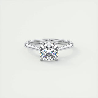 2 CT Cushion Solitaire CVD F/VS1 Diamond Engagement Ring - Barbara Maison 