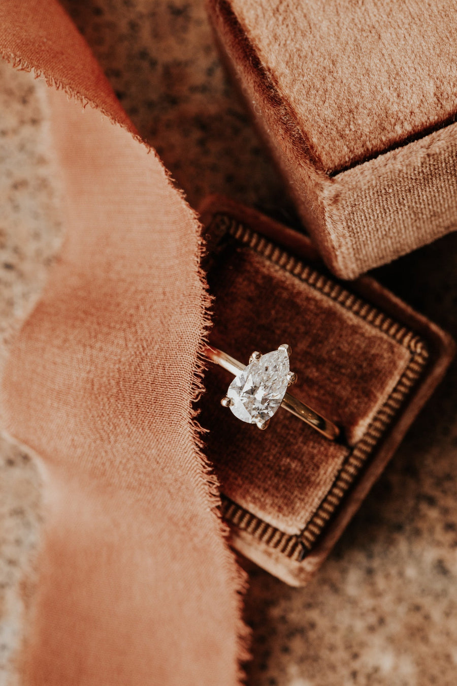 1.93 CT Pear Cut Solitaire Moissanite Engagement Ring - Barbara Maison 