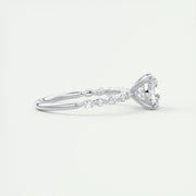 2 CT Cushion Solitaire CVD F/VS1 Diamond Engagement Ring - Barbara Maison 