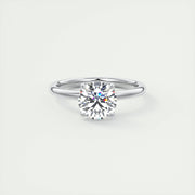 1.5 CT Round Solitaire CVD F/VS1 Diamond Engagement Ring - Barbara Maison 