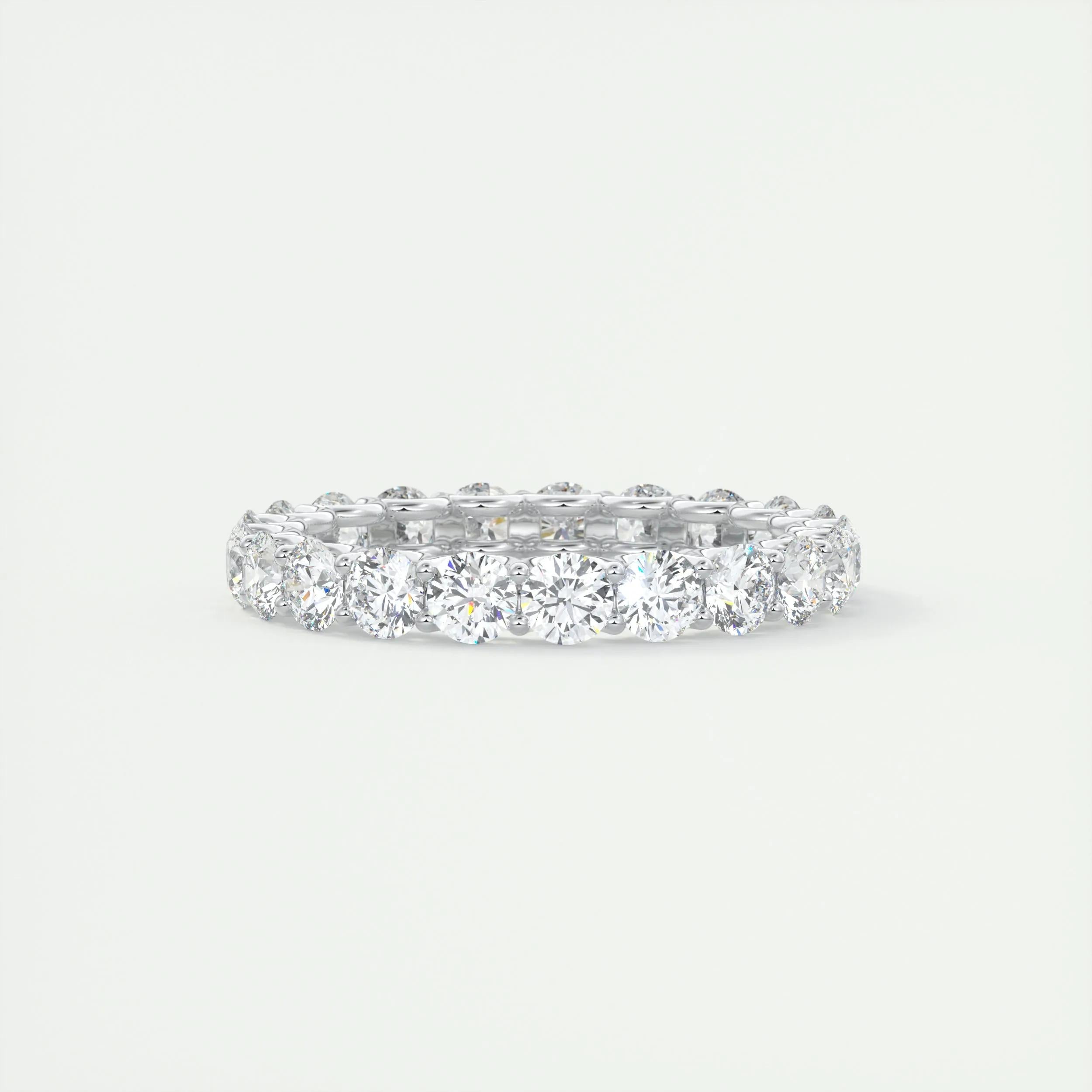 2.1 CT Round Full Eternity CVD EF/VVS Diamond Wedding Band - Barbara Maison 