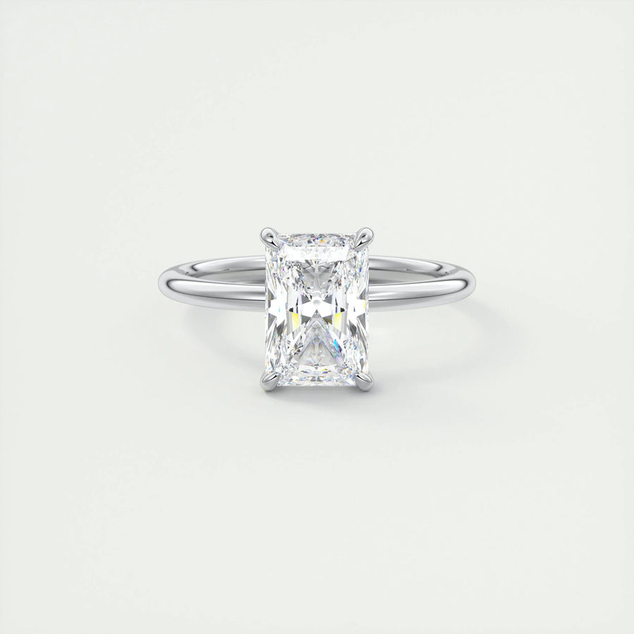 2 CT Radiant Hidden Halo CVD F/VS1 Diamond Engagement Ring - Barbara Maison 