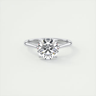 2 CT Round Solitaire CVD F/VS1 Diamond Engagement Ring - Barbara Maison 