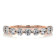1ct Round EF- VVS Diamond Half Eternity Stackable Wedding Band
