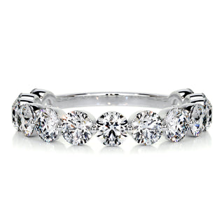 2ct Round EF- VVS Diamond Half Eternity Wedding Band