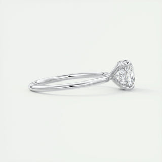 2 CT Cushion Hidden Halo CVD F/VS1 Diamond Engagement Ring - Barbara Maison 