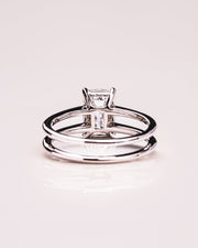 2.30 CT Emerald Cut Solitaire Moissanite Engagement Ring - Barbara Maison 