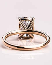 2.15 CT Cushion Cut Solitaire Moissanite Engagement Ring - Barbara Maison 