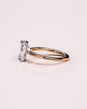 2.3 CT Emerald Cut Solitaire Moissanite Engagement Ring - Barbara Maison 