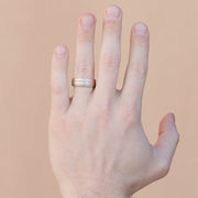 Satin-Finish Two Tone Regular Men's Band - Barbara Maison 