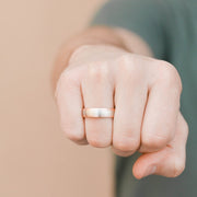 Classic Satin-Finish Rose Gold Men's Band - Barbara Maison 