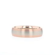 Classic Satin-Finish Rose Gold Men's Band - Barbara Maison 