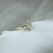 0.47-0.9 CT Marquise Cut Solitaire Moissanite Engagement Ring - Barbara Maison 