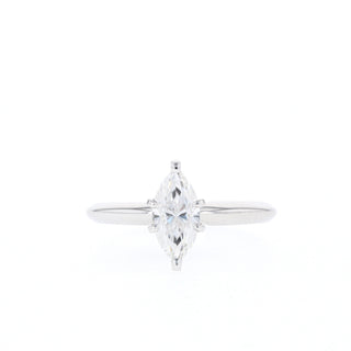 0.47-0.9 CT Marquise Cut Solitaire Moissanite Engagement Ring - Barbara Maison 