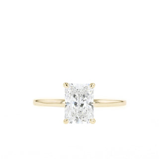 1.04-2.43 CT Radiant Cut Solitaire Moissanite Engagement Ring - Barbara Maison 