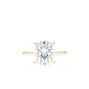 0.84-2.72 CT Oval Cut Solitaire Moissanite Engagement Ring - Barbara Maison 