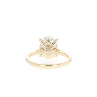 0.84-2.72 CT Oval Cut Solitaire Moissanite Engagement Ring - Barbara Maison 