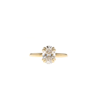 0.88 CT Round Solitaire Moissanite Engagement Ring - Barbara Maison 