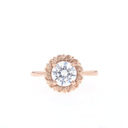 1.1 CT Round Cut Solitaire Moissanite Engagement Ring - Barbara Maison 