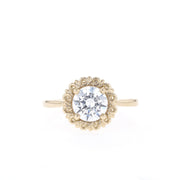 1.1 CT Round Cut Solitaire Moissanite Engagement Ring - Barbara Maison 