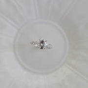 0.84-1.91 CT Oval Cut Solitaire Moissanite Engagement Ring - Barbara Maison 
