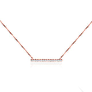 0.20 Moissanite Diamond Bar Style Necklace