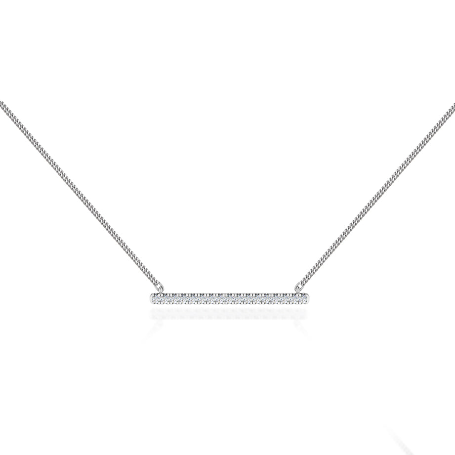 0.20 Moissanite Diamond Bar Style Necklace