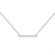 0.20 Moissanite Diamond Bar Style Necklace