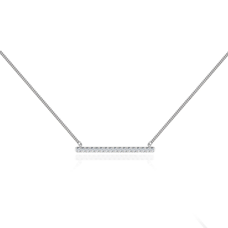 0.20 Moissanite Diamond Bar Style Necklace