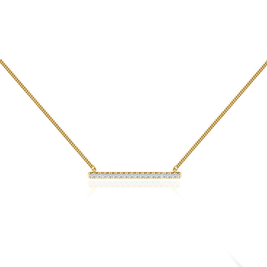 0.20 Moissanite Diamond Bar Style Necklace