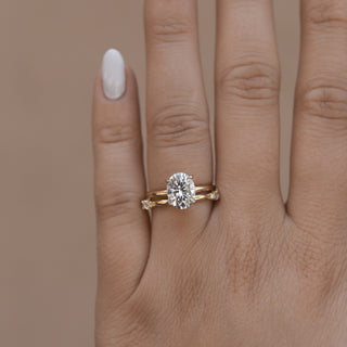 0.15 Princess & Dainty Moissanite Wedding Band