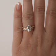 0.33 TCW Round Cut Half Eternity Moissanite Wedding Band - Barbara Maison 