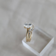 0.22 Baguette Curved Moissanite Wedding Band