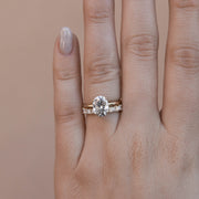 0.55 CT Princess & Baguette Alternating Moissanite Wedding Band - Barbara Maison 